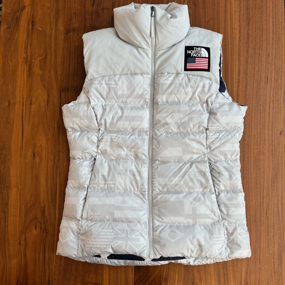 Women's The North Face USA Olympic Nuptse Glacier Down 700 Vest